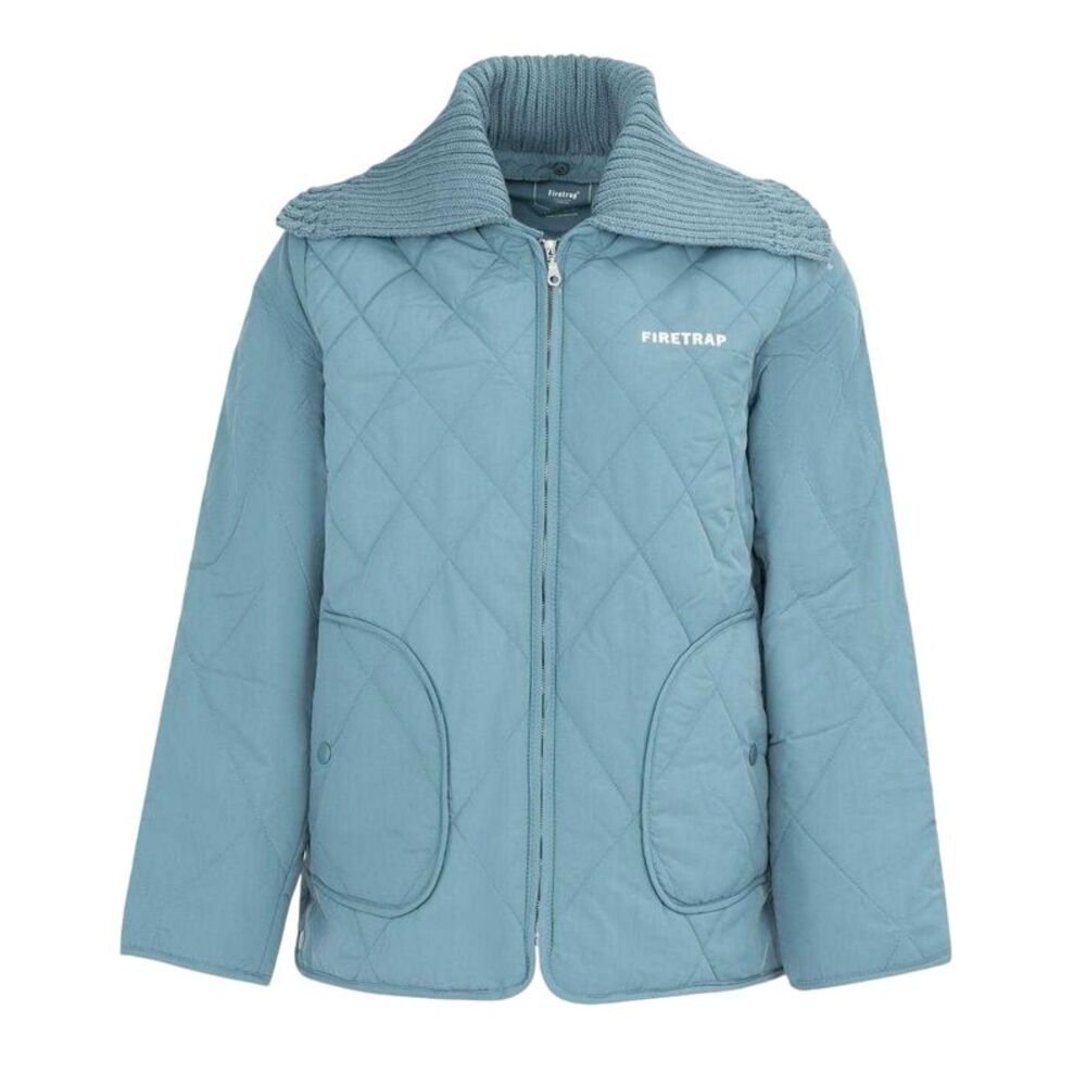 Firetrap Womens/Ladies Quilted Relaxed Fit Jacket / Blue
